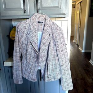 Tommy Hilfiger Black and White and Orange Blazer/Jacket